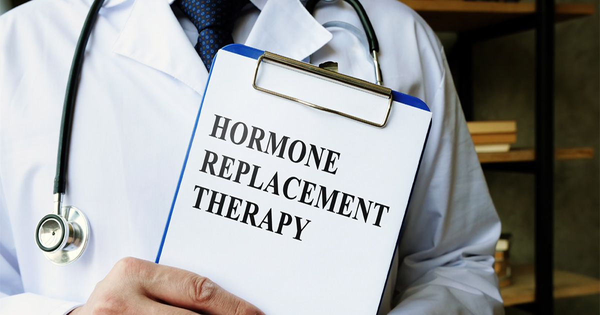 Hormone replacement therapy treatment process explained during a medical consultation